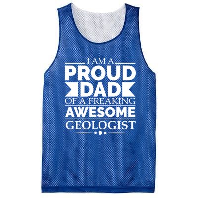 Proud Dad Of A Freaking Awesome Geologist Fathers Day Gift Funny Gift Mesh Reversible Basketball Jersey Tank