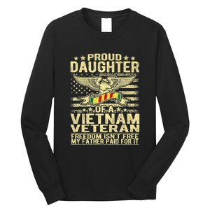 Proud Daughter Of Vietnam Veteran Us Flag Military Family Long Sleeve Shirt