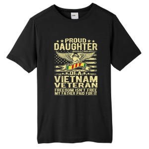 Proud Daughter Of Vietnam Veteran Us Flag Military Family Tall Fusion ChromaSoft Performance T-Shirt