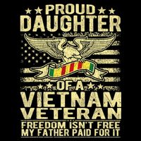 Proud Daughter Of Vietnam Veteran Us Flag Military Family 16 in Basic Backpack