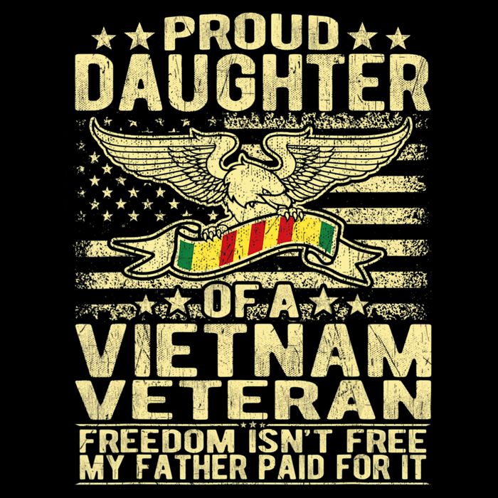 Proud Daughter Of Vietnam Veteran Us Flag Military Family 16 in Basic Backpack