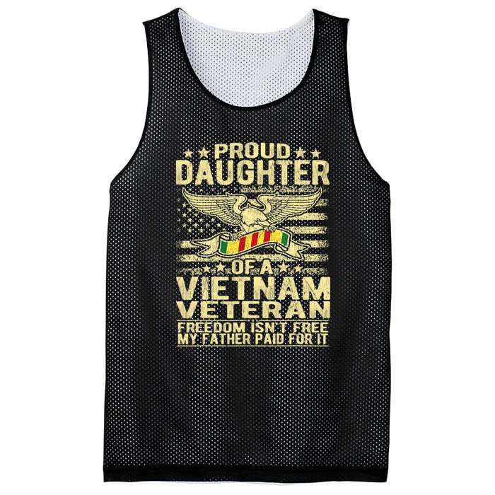 Proud Daughter Of Vietnam Veteran Us Flag Military Family Mesh Reversible Basketball Jersey Tank