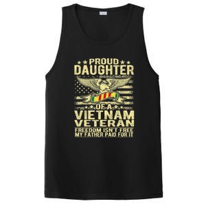 Proud Daughter Of Vietnam Veteran Us Flag Military Family PosiCharge Competitor Tank