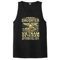 Proud Daughter Of Vietnam Veteran Us Flag Military Family PosiCharge Competitor Tank