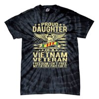 Proud Daughter Of Vietnam Veteran Us Flag Military Family Tie-Dye T-Shirt