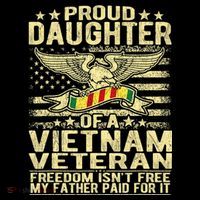 Proud Daughter Of Vietnam Veteran Us Flag Military Family Tank Top