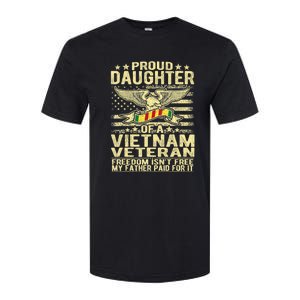 Proud Daughter Of Vietnam Veteran Us Flag Military Family Softstyle CVC T-Shirt