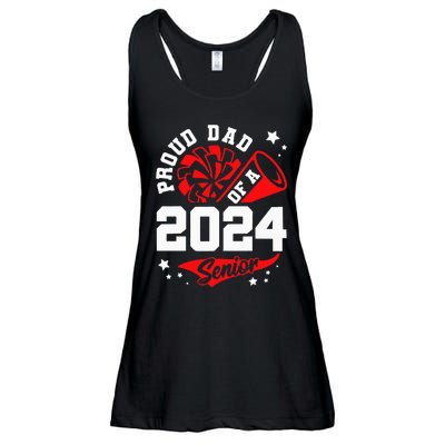 Proud Dad Of A 2024 Senior Cheer Dad Graduation Party Ladies Essential Flowy Tank