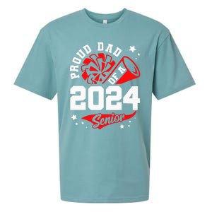 Proud Dad Of A 2024 Senior Cheer Dad Graduation Party Sueded Cloud Jersey T-Shirt