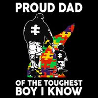 Proud Dad Of The Toughest I Know Autism Awareness Mesh Reversible Basketball Jersey Tank