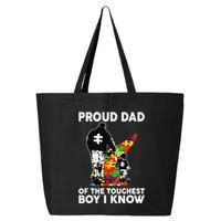 Proud Dad Of The Toughest I Know Autism Awareness 25L Jumbo Tote