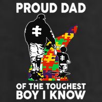 Proud Dad Of The Toughest I Know Autism Awareness 25L Jumbo Tote