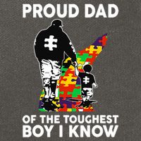 Proud Dad Of The Toughest I Know Autism Awareness Cotton Canvas Backpack