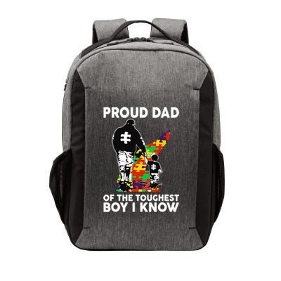 Proud Dad Of The Toughest I Know Autism Awareness Vector Backpack