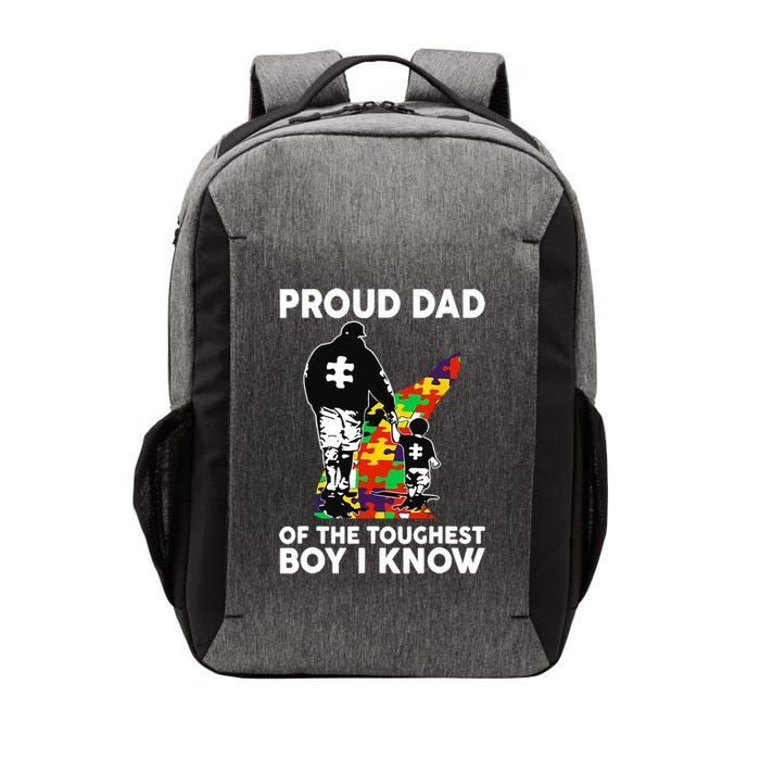 Proud Dad Of The Toughest I Know Autism Awareness Vector Backpack