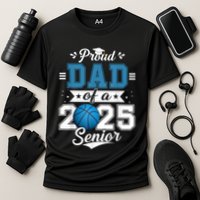 Proud Dad Of A 2025 Senior Graduate Basketball Theme Cooling Performance Crew T-Shirt