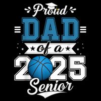 Proud Dad Of A 2025 Senior Graduate Basketball Theme Cooling Performance Crew T-Shirt