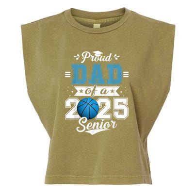 Proud Dad Of A 2025 Senior Graduate Basketball Theme Garment-Dyed Women's Muscle Tee