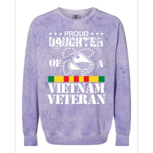 Proud Daughter Of A Vietnam Veteran Colorblast Crewneck Sweatshirt