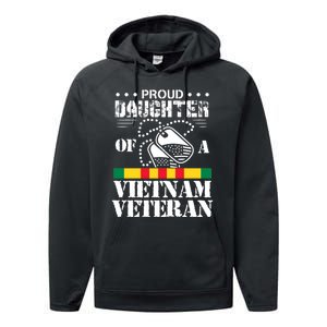 Proud Daughter Of A Vietnam Veteran Performance Fleece Hoodie