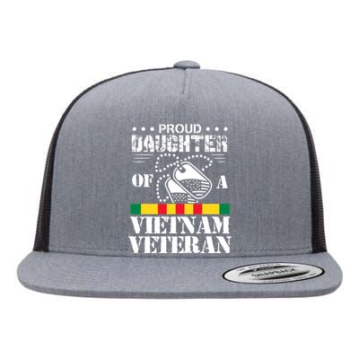 Proud Daughter Of A Vietnam Veteran Flat Bill Trucker Hat