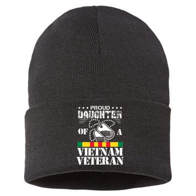 Proud Daughter Of A Vietnam Veteran Sustainable Knit Beanie