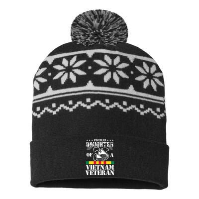 Proud Daughter Of A Vietnam Veteran USA-Made Snowflake Beanie