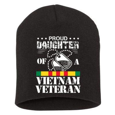 Proud Daughter Of A Vietnam Veteran Short Acrylic Beanie