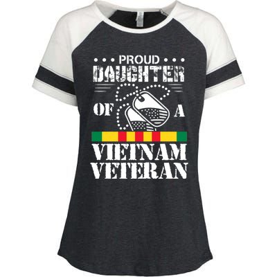 Proud Daughter Of A Vietnam Veteran Enza Ladies Jersey Colorblock Tee