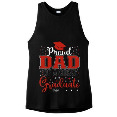 Proud Dad Of A Class Of 2025 Graduate For Graduation Ladies PosiCharge Tri-Blend Wicking Tank
