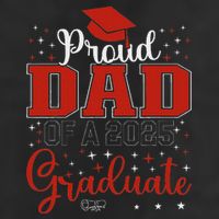 Proud Dad Of A Class Of 2025 Graduate For Graduation Microfiber Hand Towel