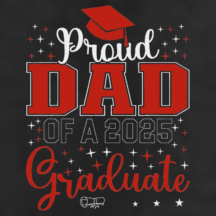 Proud Dad Of A Class Of 2025 Graduate For Graduation Microfiber Hand Towel