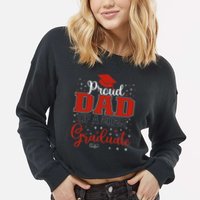 Proud Dad Of A Class Of 2025 Graduate For Graduation Cropped Pullover Crew