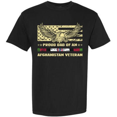 Proud Dad Of An Afghanistan Veteran Military Vets Father Gift Garment-Dyed Heavyweight T-Shirt