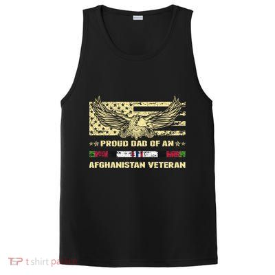 Proud Dad Of An Afghanistan Veteran Military Vets Father Gift PosiCharge Competitor Tank