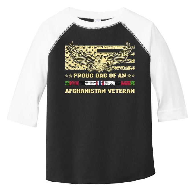 Proud Dad Of An Afghanistan Veteran Military Vets Father Gift Toddler Fine Jersey T-Shirt