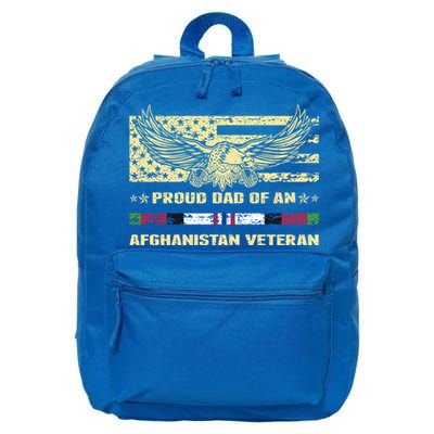 Proud Dad Of An Afghanistan Veteran Military Vets Father Gift 16 in Basic Backpack