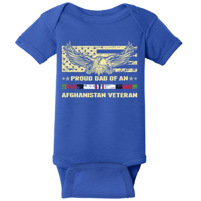 Proud Dad Of An Afghanistan Veteran Military Vets Father Gift Baby Bodysuit