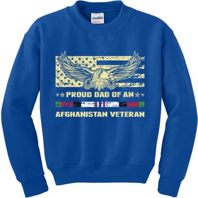 Proud Dad Of An Afghanistan Veteran Military Vets Father Gift Kids Sweatshirt
