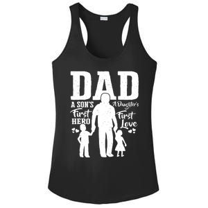 Proud Dad Of Twins Best Fathers Day Gift From Son Ladies PosiCharge Competitor Racerback Tank