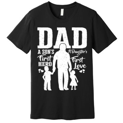 Proud Dad Of Twins Best Fathers Day Gift From Son Premium T-Shirt