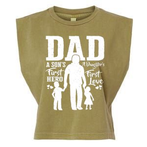 Proud Dad Of Twins Best Fathers Day Gift From Son Garment-Dyed Women's Muscle Tee