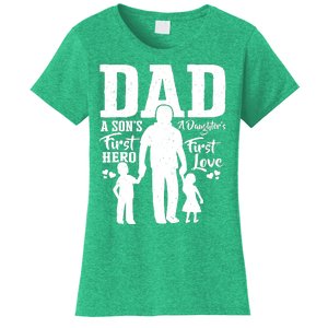 Proud Dad Of Twins Best Fathers Day Gift From Son Women's T-Shirt