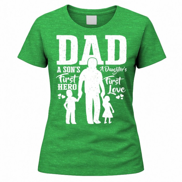 Proud Dad Of Twins Best Fathers Day Gift From Son Women's T-Shirt