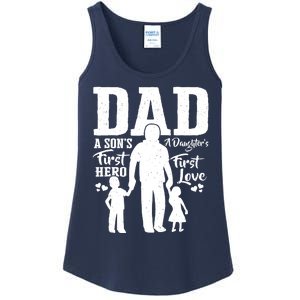 Proud Dad Of Twins Best Fathers Day Gift From Son Ladies Essential Tank