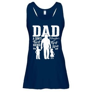 Proud Dad Of Twins Best Fathers Day Gift From Son Ladies Essential Flowy Tank