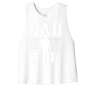 Proud Dad Of Twins Best Fathers Day Gift From Son Women's Racerback Cropped Tank