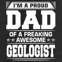 Proud Dad Of Awesome Geologist Fathers Day Gift 7 Panel Mesh Trucker Snapback Hat