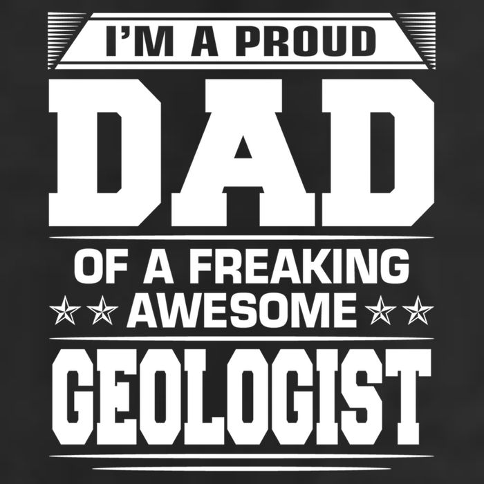 Proud Dad Of Awesome Geologist Fathers Day Gift 7 Panel Mesh Trucker Snapback Hat