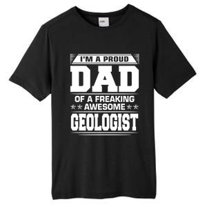 Proud Dad Of Awesome Geologist Fathers Day Gift Tall Fusion ChromaSoft Performance T-Shirt